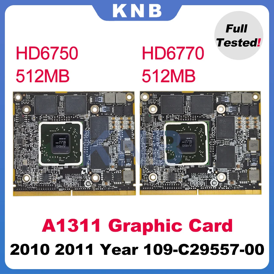 Original HD6770M HD6770 HD6750 6750M 109-C29557-00 Radeon VGA video graphic card 512MB For iMac 21.5