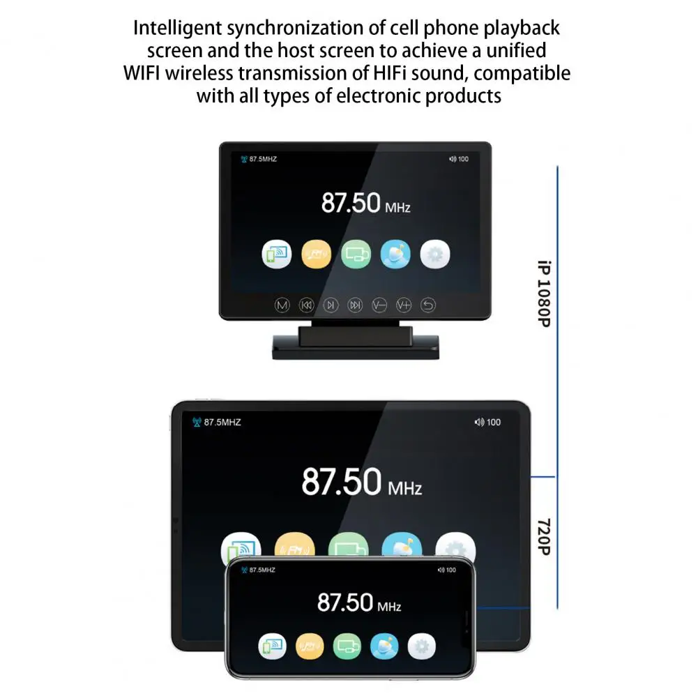 Car Video Display 1 Set Convenient LCD Screen Wide Compatibility Portable Car TV Monitor Tablet Auto Accessories