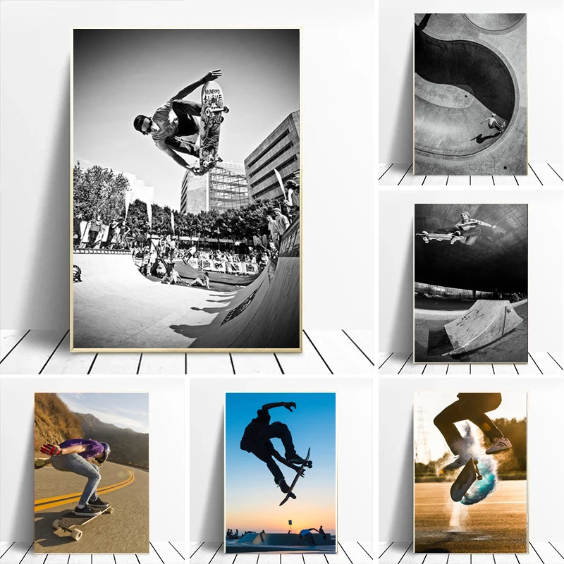 Skateboard Lover Extreme Sports Poster Art Prints Canvas Painting for Living Room Wall Art Pictures Boy Room Decoration Cuadros