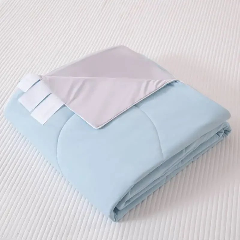Class A solid color simple nylon cool ice cream summer quilt machine washable washed summer quilt single piece