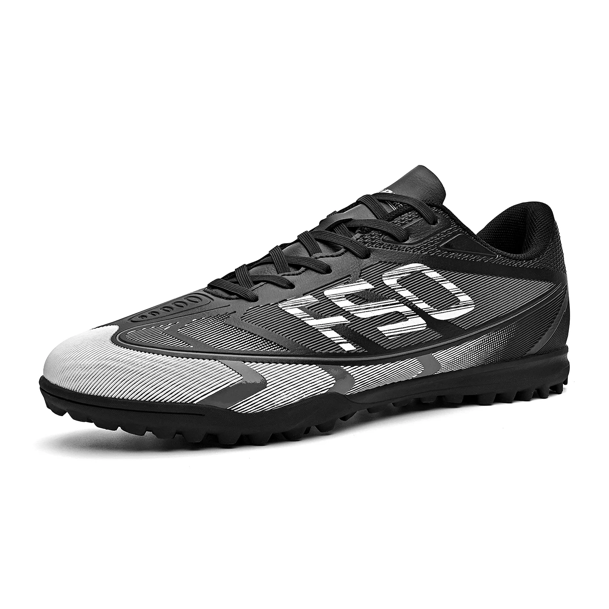 

TF Turf Football Boots PU Fabric Stitching Upper Rubber Non-slip Outsole Durable Boys Girls Teenager Outdoor Footwear