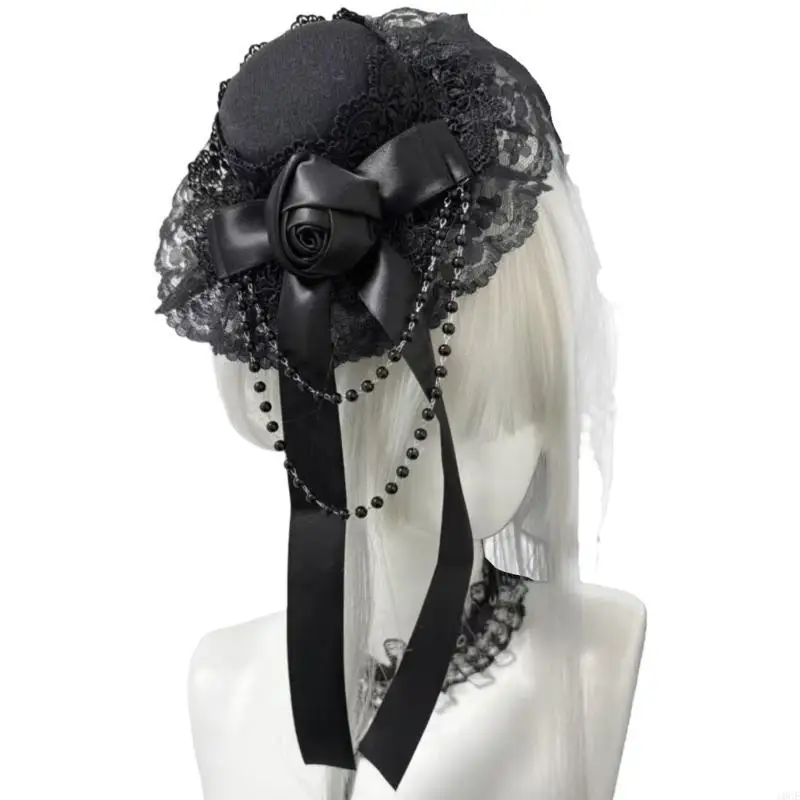 Gothic Lolitas Top Hat Hair Clip Headress Subcultures Phụ kiện tóc cosplay