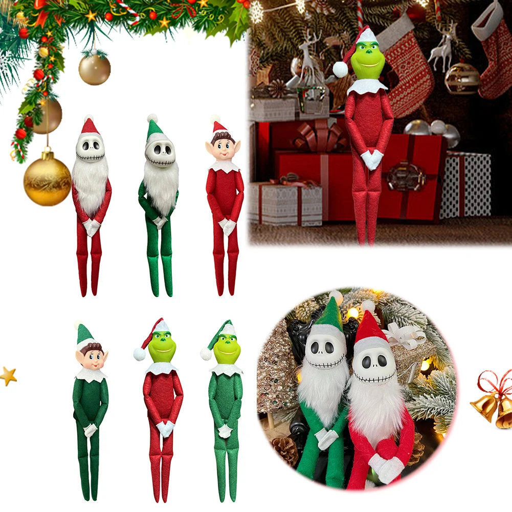 34cm Christmas Elf Behaving Behavin Badly Plush Toy Novelty Long Bendy Naughty Boy Elf on The Shelf Christmas Elves Doll