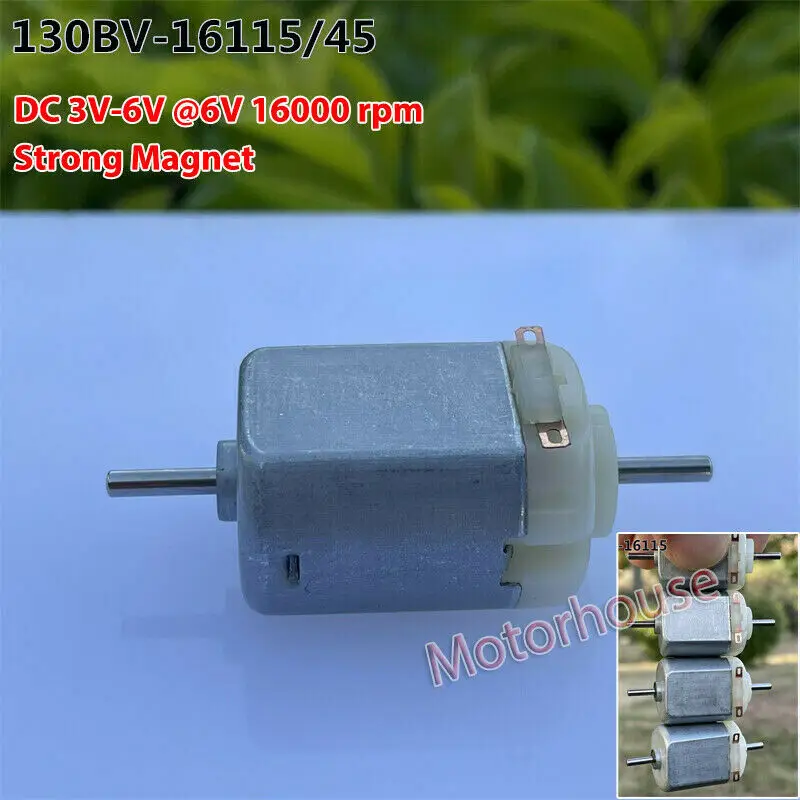 Micro 130 Dual Shaft DC Motor 3V-6V 18000rpm High Speed Engine DIY Slot Car RC Boat Toy Train