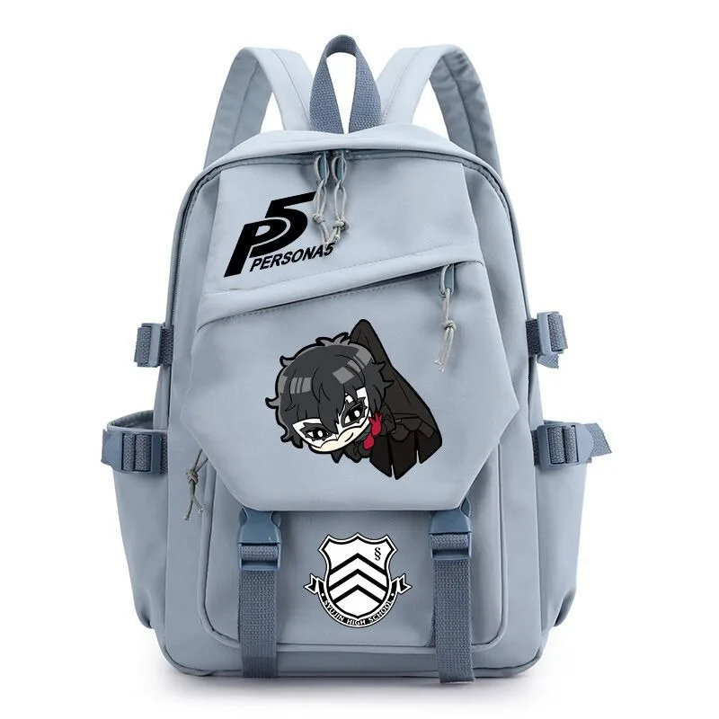 

29×42×13cm Black White Blue Green Pink, Persona 5, P5, Student Kids Teens School Bags, Large Capacity Anime Backpacks Girls Boys