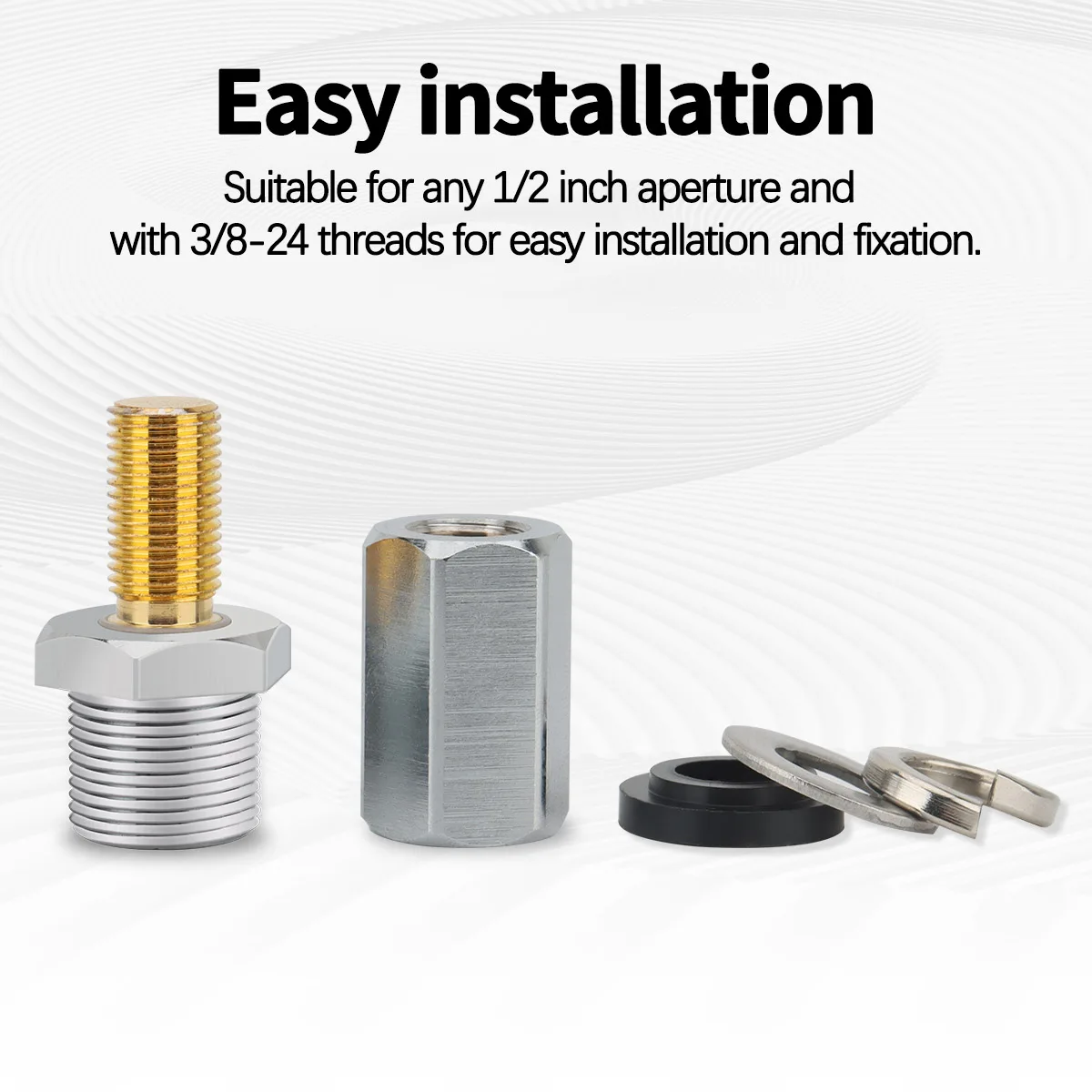 Car Antenna Stud Mount SO-239 Adapter Heavy Duty For Installing 3/8 x 24 Threaded Cb Radio Antenna