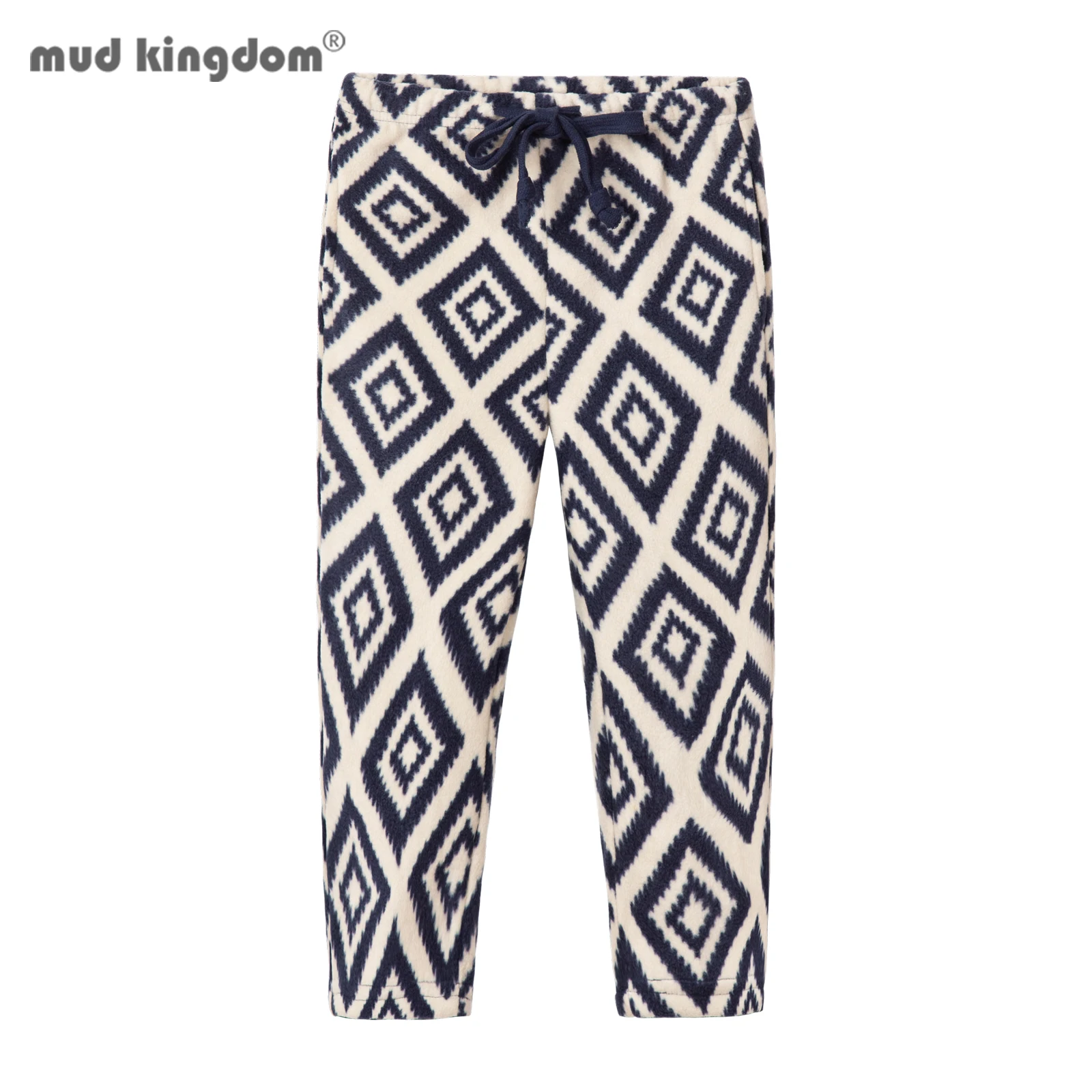 

Mudkingdom Family Matching Pajamas Pants Christmas Pajamas Fleece Boys Girls Drawstring Pockets Women Mens Sleep Bottoms Plaid