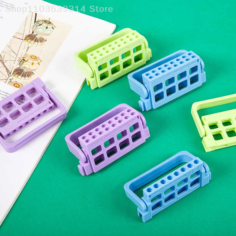 1Pc Dental Endo Files Holder 8/16 Holes 3 Colos Endo Stand Endo Tray For Endodontic Files Organizer Endo Box