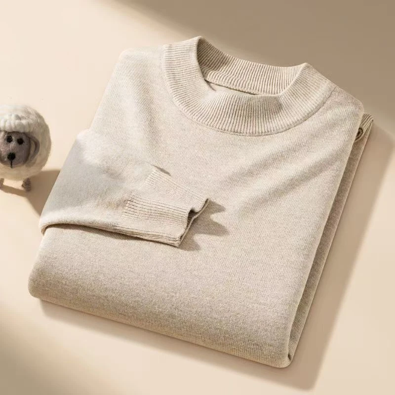 Animal Game Mens Casual Mock Neck Cold Blouse Long Sweaters Thermal Knitwear Pullover Sweater Outdoor Basic Warm Work Coats