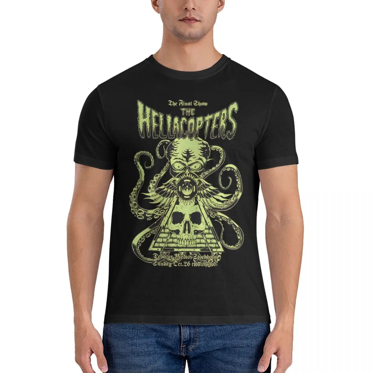 Tops Running Casual Athletic T Shirts Hellacopters 100% Cotton Tops Vintage Short Sleeve Crew Neck T Shirt 4XL 5XL T-Shirt