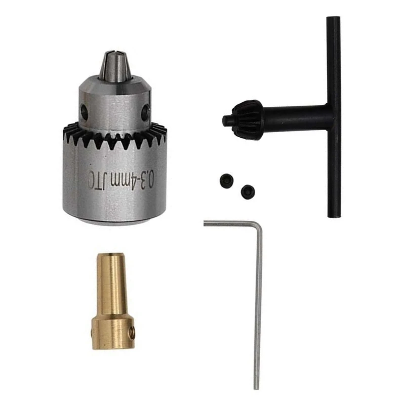 

Micro Motor Drill Chuck Clamping 0.3-4mm Taper Mounted Drill Chuck With Chuck Key 3.17mm Brass Mini Electric Motor Shaft M4YD