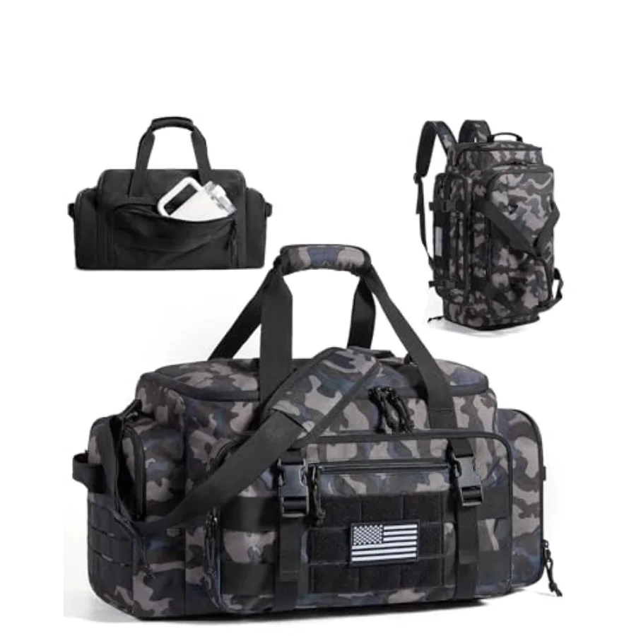 4-IN-1 Gym Bag for Women Men TSA Lightweight Duffle Bag for Travel with Shoe Compartment and Wet Pocket 22L/30L/38L Tactical Ba