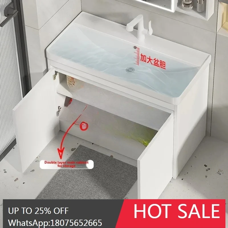 bathroom cabinet combination floor-to-ceiling washbasin integrated ceramic basin cabinet