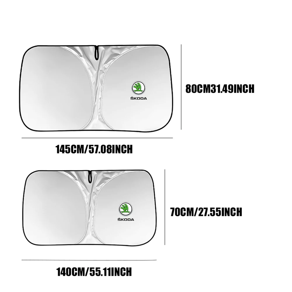 Car Sunshade Car Sun Shade Protector Summer Sun Interior Windshield Protection Accessories for Skoda Rapid Fabia Octavia Superb view 2