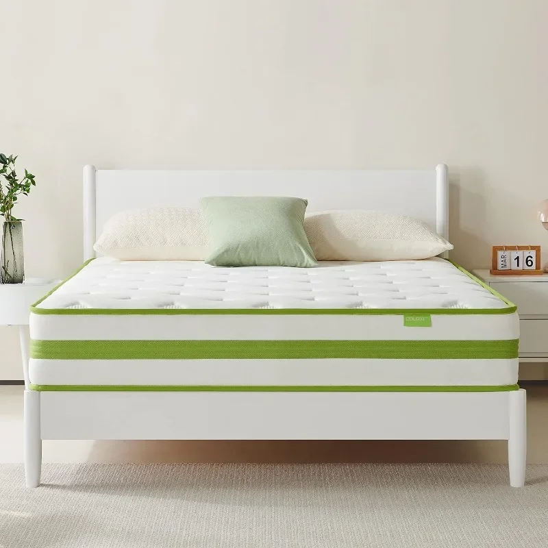 

Hybrid Mattress with Cooling Gel Memory Foam and Pocket Spring, Organic Cotton Fabric Cover, Mattress in a Box