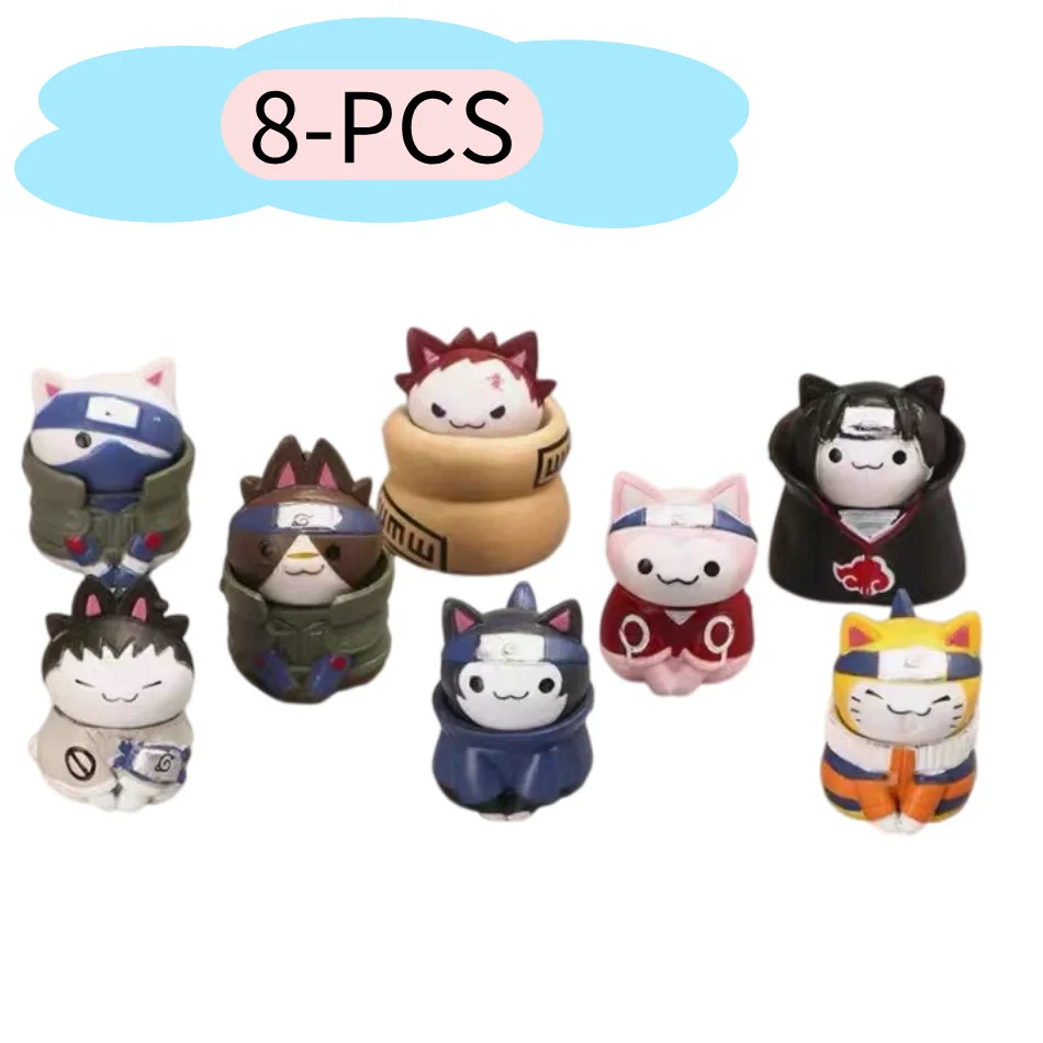 Figuras de Naruto de Anime de 5cm, mini Kakashi Uchiha Itachi Gaara Q, muñecas de acción, edición de modelo de Pvc, regalos de cumpleaños