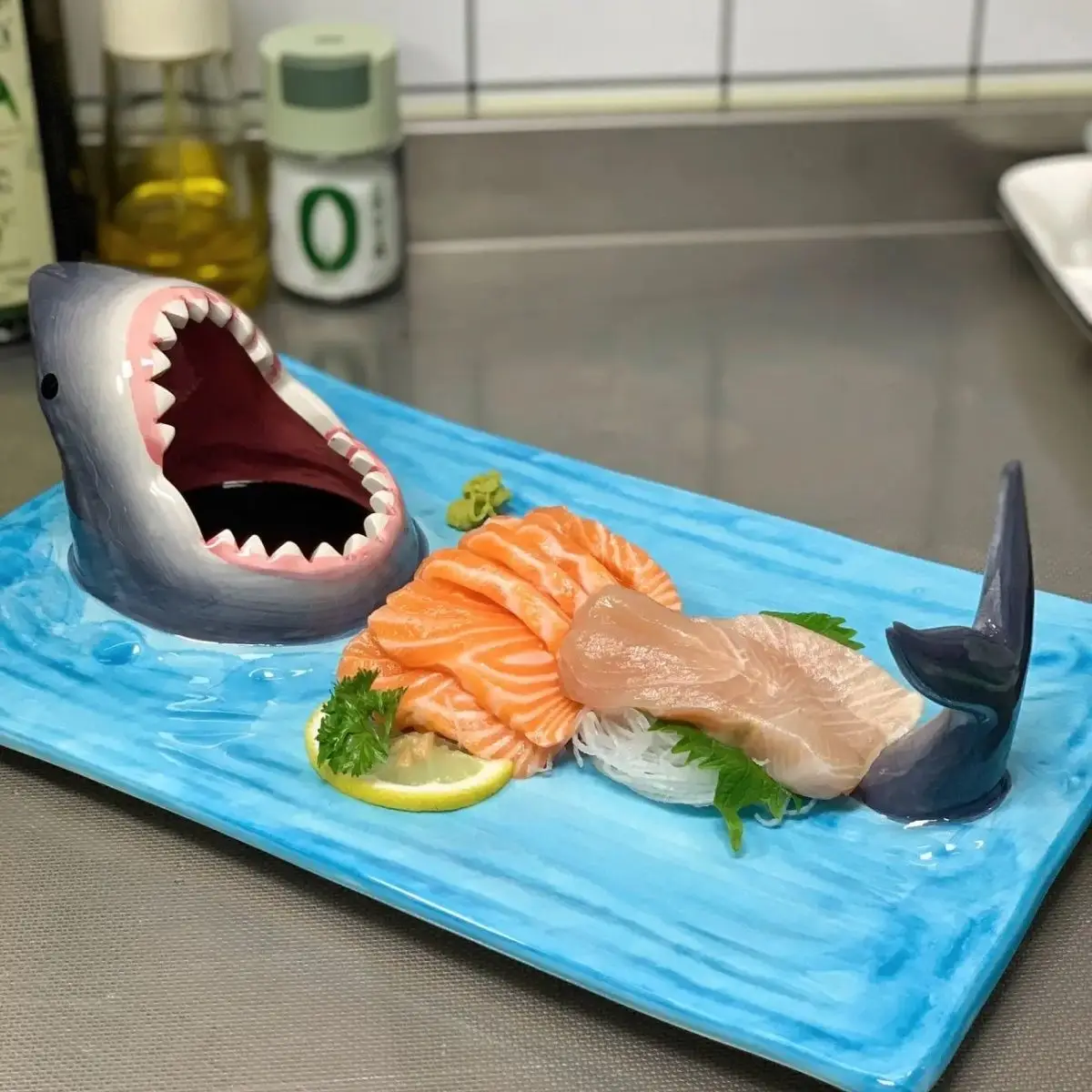 

Cerc ark Plate Fun Large Mouth Japanese Sle Sui Dip Plate Restaurant New Model ular Dumpling Eating Special Plate