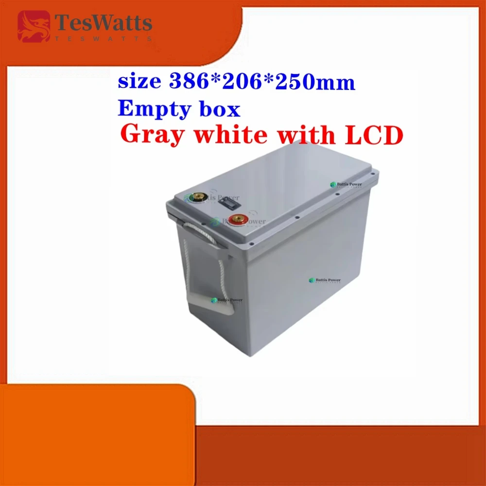 

Teswatts crew can open 12V 24V DIY Kit Battery Box 100ah 300ah Lifepo4 Battery Diy Solar Cells Waterproof Plastic Empty Case