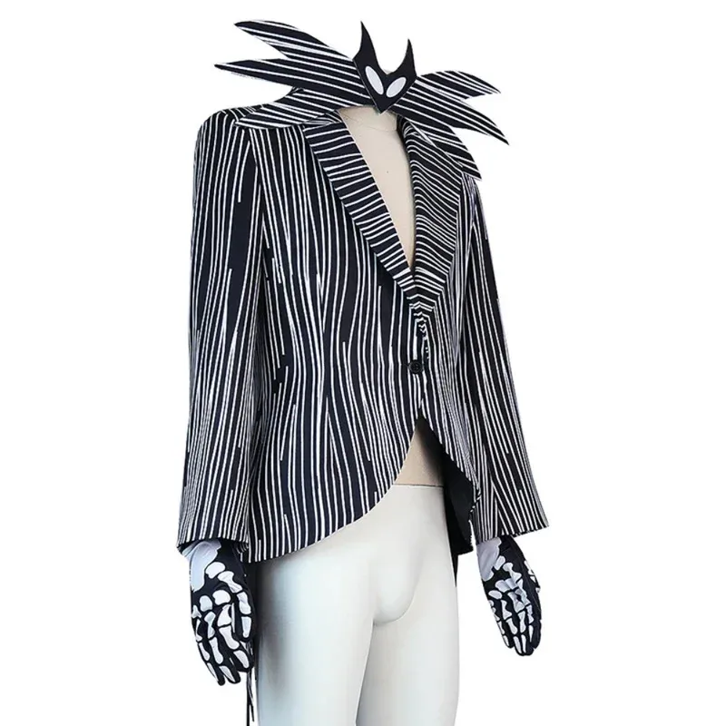 2026 Movie Nightmare Jack Cosplay Costume Christmas Horror Skelling Stripe Uniform Outfit Skeleton Halloween Carnival Party view 4
