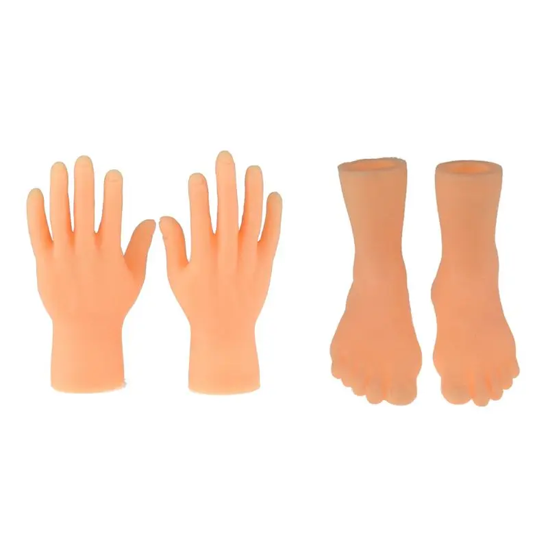 Tiny Left Right Hand Foot  Party Game Favors Mini Finger Hands Screepy Halloween Cosplay Costume Accessories Tiny Hands