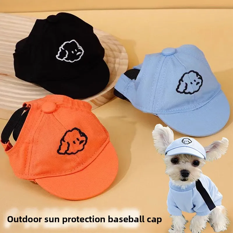 Dog Outdoor Shade Baseball Cap Pet Versatile Hat Kitten Hat Korean Version Cute Corgi Teddy Pet Products Dog Caps