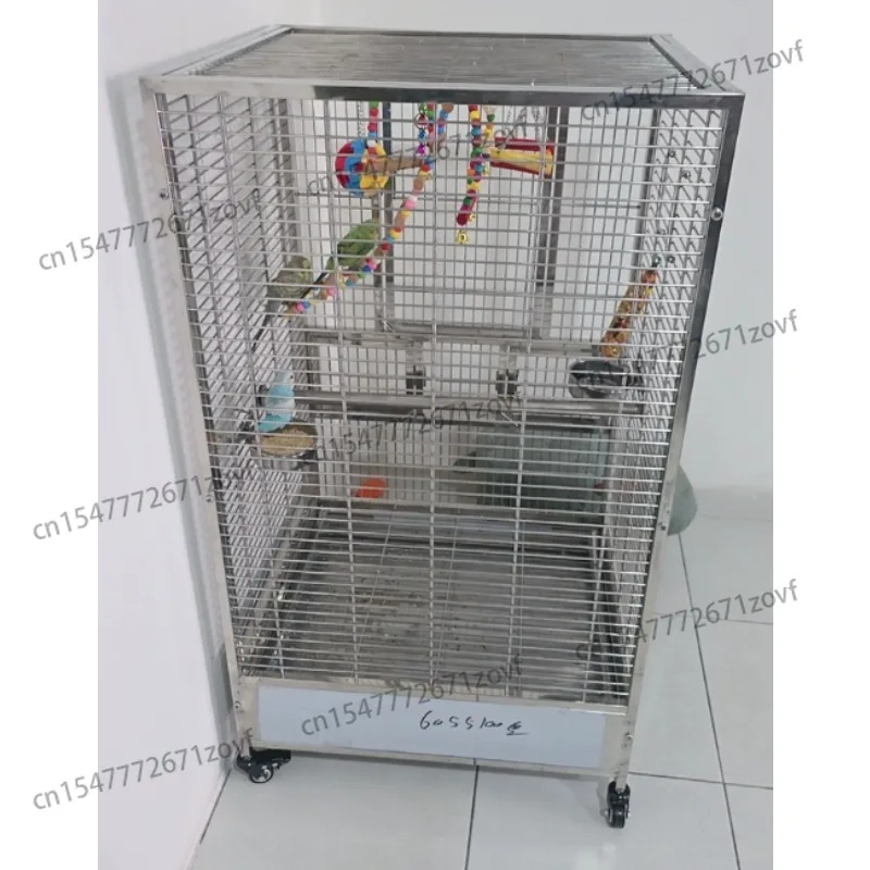 Stainless Steel Bird Cage, Luxury Breeding, Large Parrot