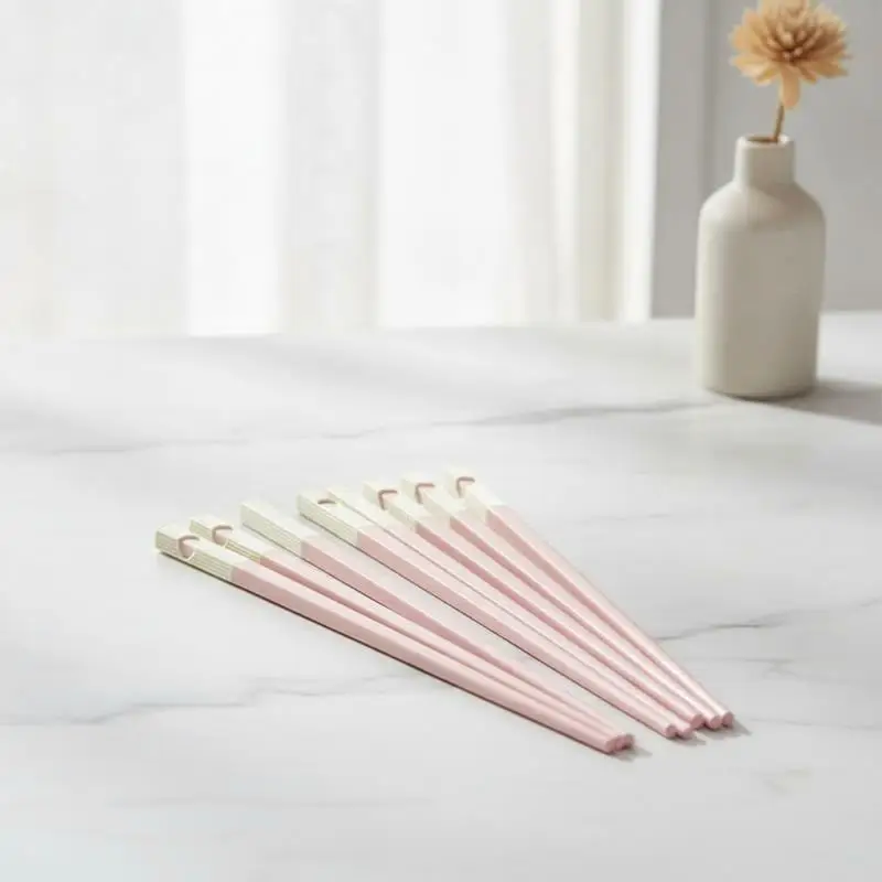 1 Pair Non-Slip Colorful Japanese Chinese Chopsticks Sushi Sticks Reusable Korean Chopsticks Healthy Alloy Tableware