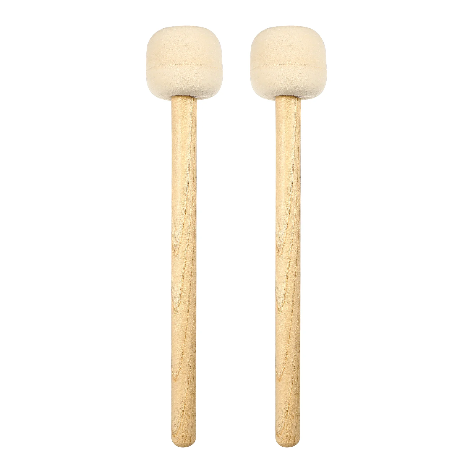 

2 Pcs Wool Felt Drumstick Bass Head Sticks Mallet Mallets Hammer Instrument Accessories Snare Percussion