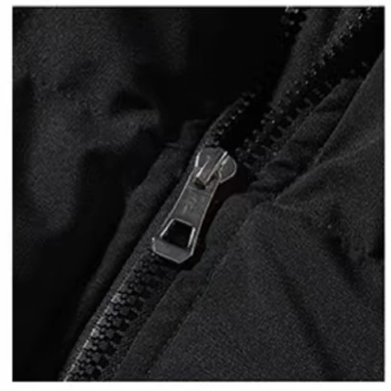 2025 Man Parka New Solid Color Fashion Winter Warm Casual And Comfortable Double Pocket Zipper Style Cotton Jacket