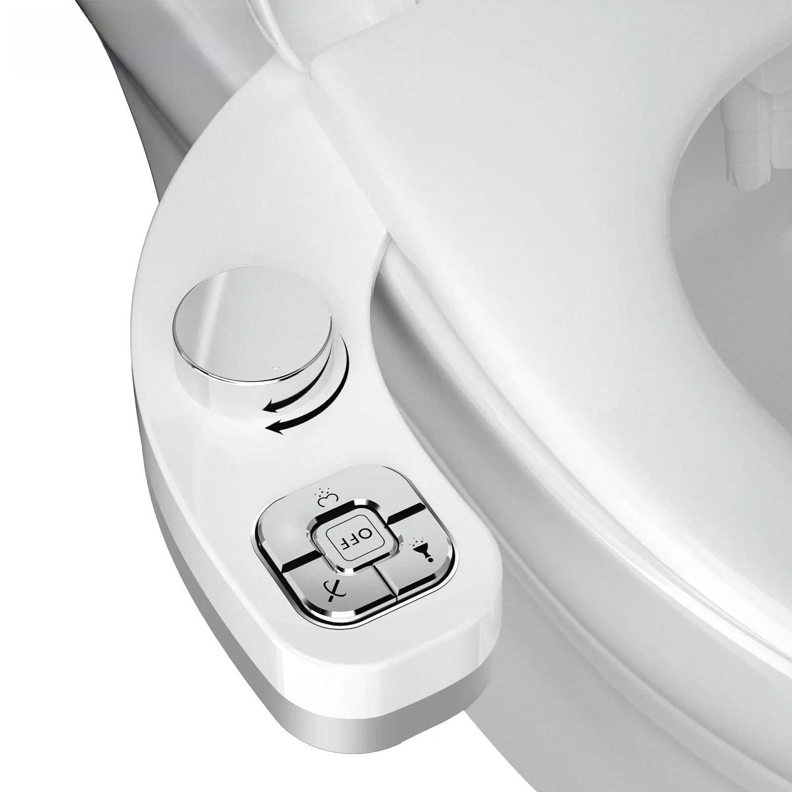 Samodra Button Bidet - Non-electricself Cleaning Dual Nozzle ( And Rear Wash) Water Bidet Toilet Attachment