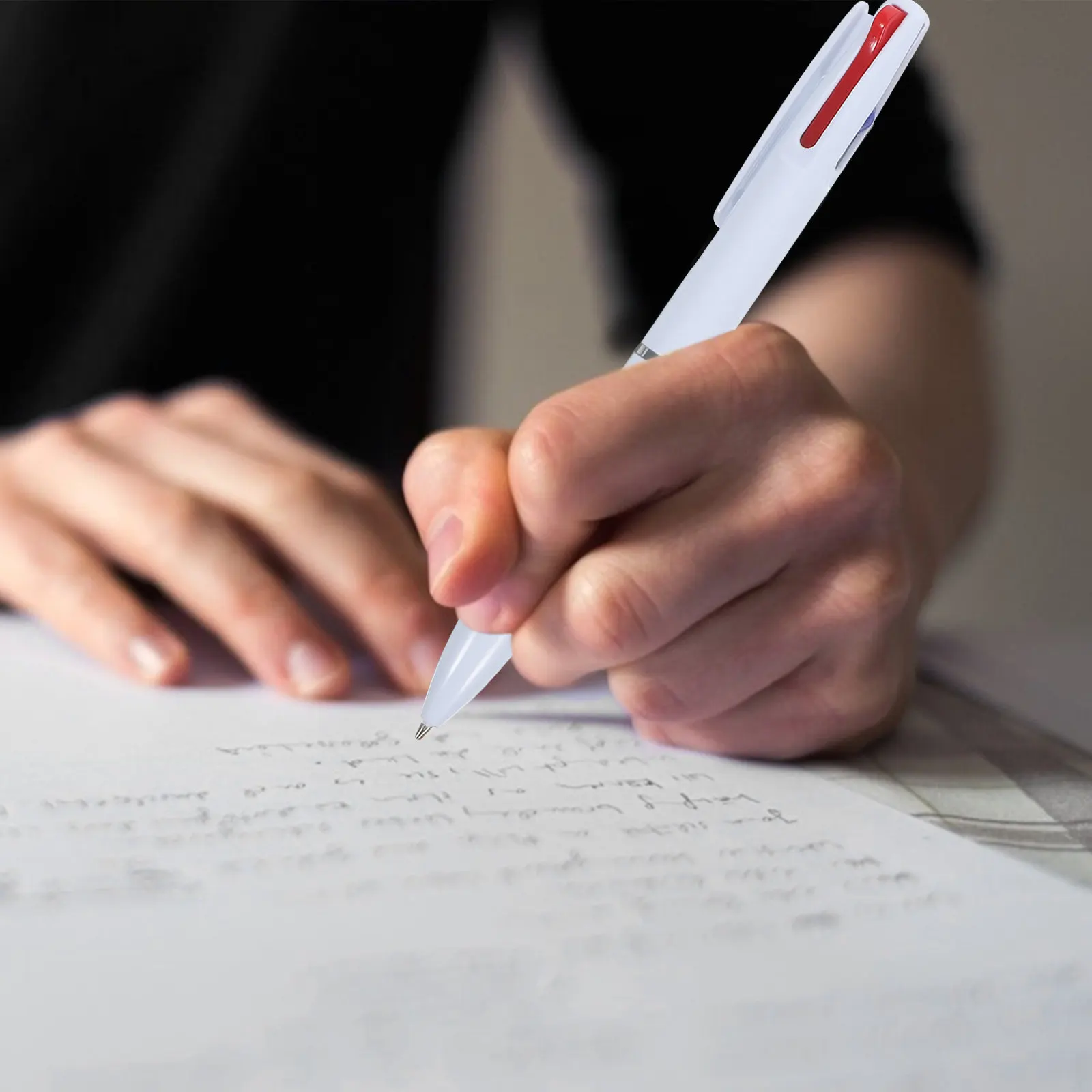 

6Pcs Ballpoint Pen Stylish Ergonomic Smooth Writing Pen Portable School Office Daily Use Multi-Function Writing Supply