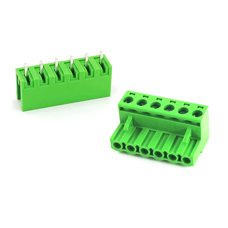 CIXIYCX 2/3/4/5/6/7/8/10/12 Pin 2EDG 5.08mm Straight Needle PCB Screw Terminal Block Wire Connector Plug-in 5.08mm Pitch 2EDGKV