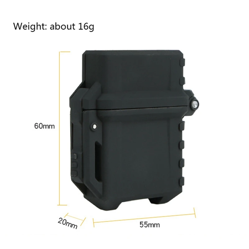 Tactical BP-72 Lighter Storage Case Universal Portable Box Container Organizer Holder For Zippo Inner Tank Outdoor Camping Hik