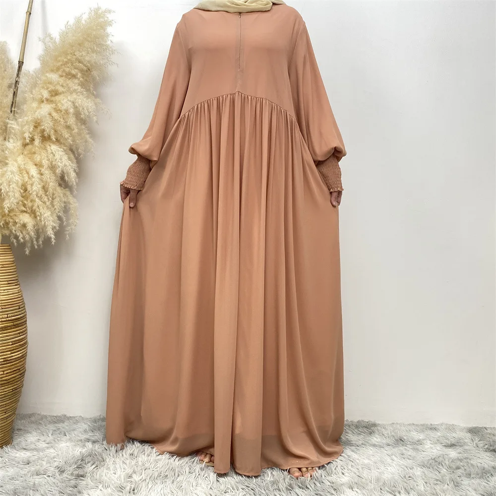 Abayas for Women Muslim Dress Elegant Dubai Turkey Arabic Islamic Turkey Caftan Simplicity Saudi Muslim Plain Robe Women Abaya