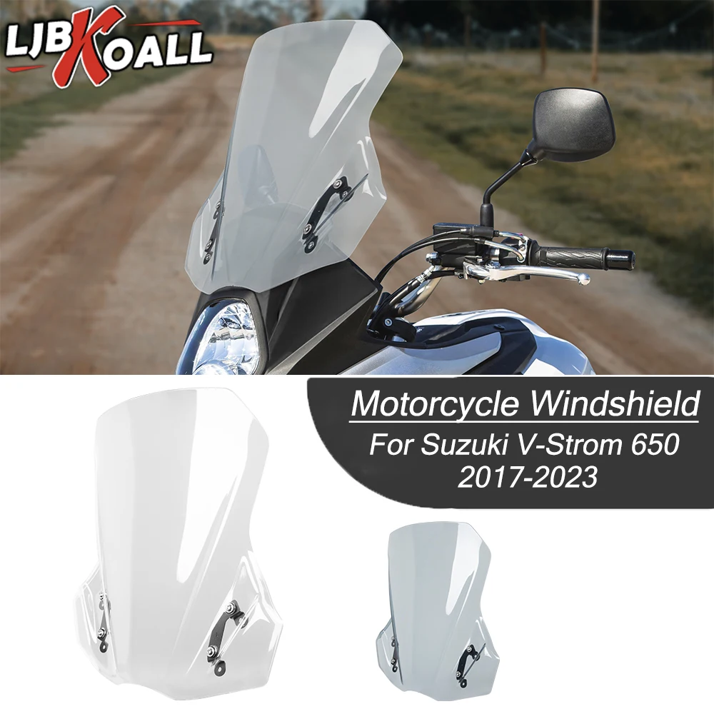 

For Suzuki V-Strom 650 DL 650 2017-2023 21 20 DL650 Motorcycle Windscreen Windshield Wind Shield Screen Protector Air Deflector