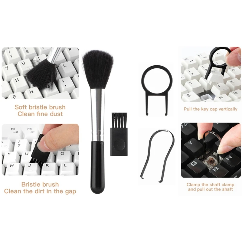 Keyboard Cleaning Brush Computer Dust Removal Soft Brush Mobile Phone Headset Cleaning Pen Wipe Notebook Cleaning Set