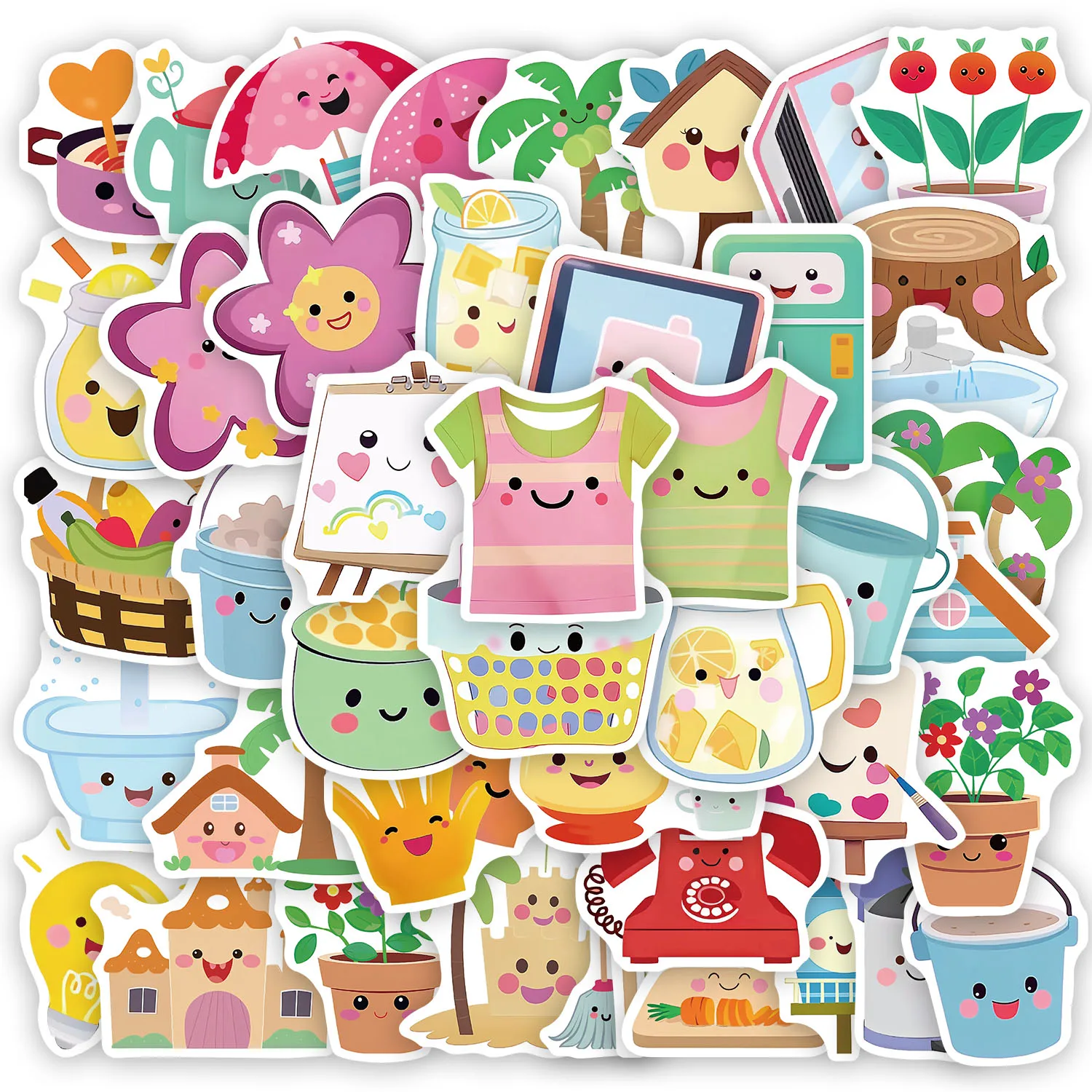 50枚入り ホームファンステッカー DIY スマホケース ノートパソコン 水筒 おもちゃ用ステッカー