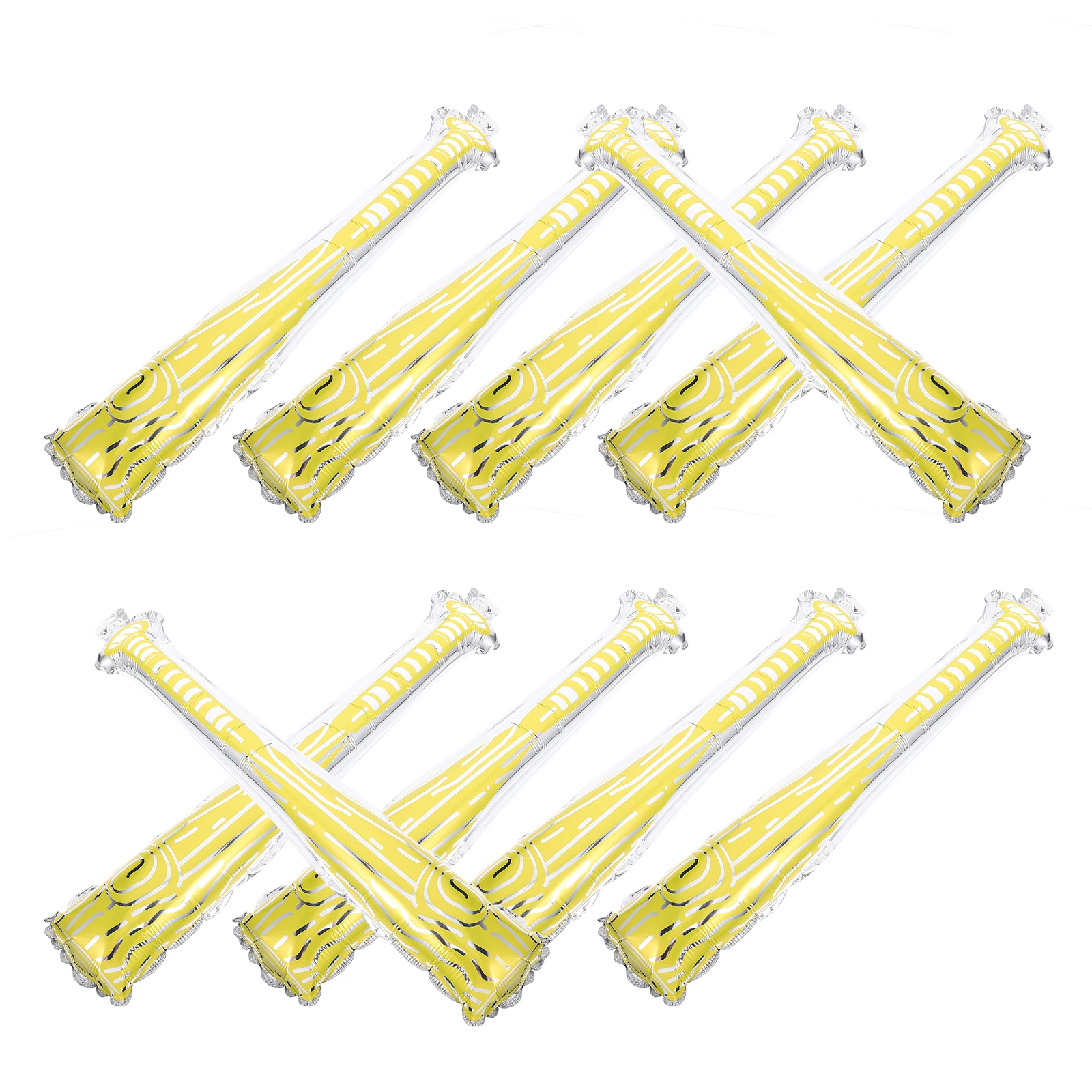 Ballon gonflable en forme de batte de Baseball, 10 pièces, gonflé des chauves-souris colorées, jouets créatifs pour petit bébé