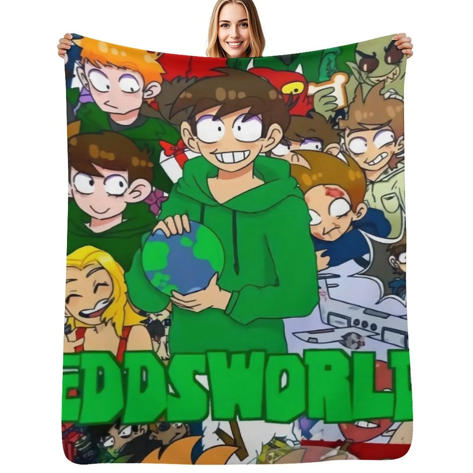 

CollageTomTord Throw Blanket Multi Use Warm Blanket for Living Room Bedroom