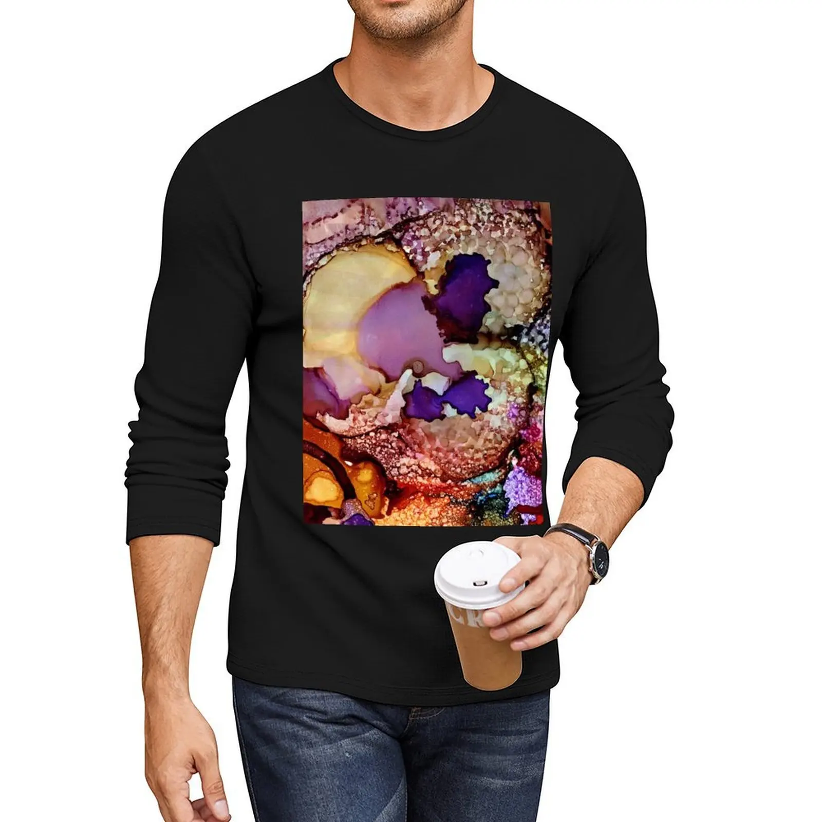 Blooming Orchid Fantasy Long T-Shirt korean fashion mens t shirt