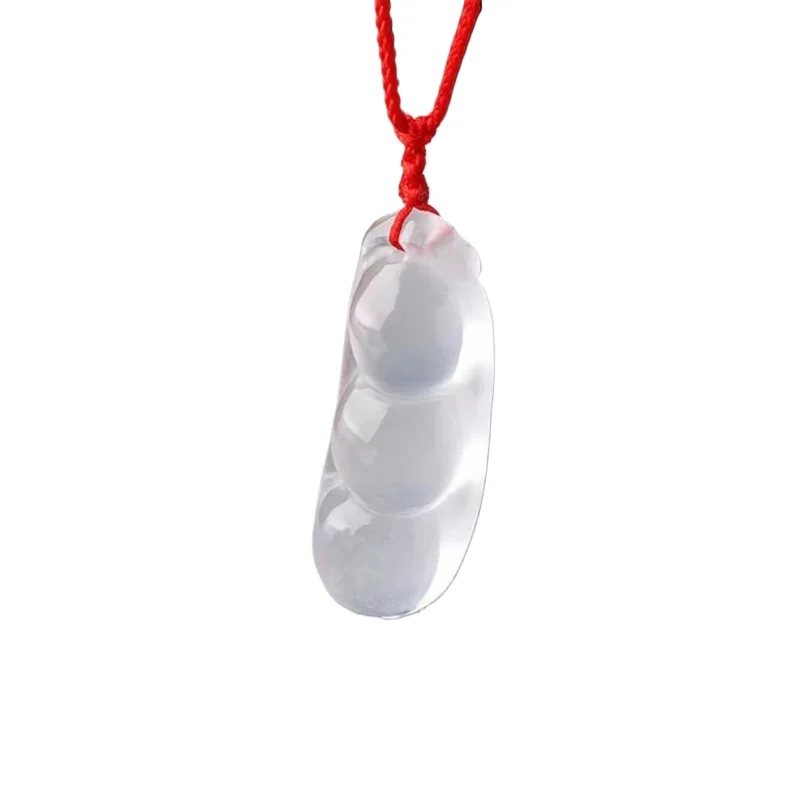 New agate pendant, string bean agate necklace, simple, fashionable and fresh popular model