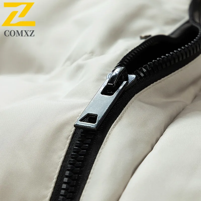 سترة COMXZ للرجال طويلة الطول بتصميم فاخر لرحلة التزلج ومغامرة الثلج سترة مبطنة بالقطن سترة منتفخة عالية الجودة للشارع