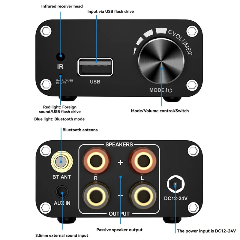 

B29C-HIFI звуковой Bluetooth-усилитель TPA3116 стерео 2,0-канальный цифровой аудиоусилитель класса D 200 Вт мощность 24 В 5 А
