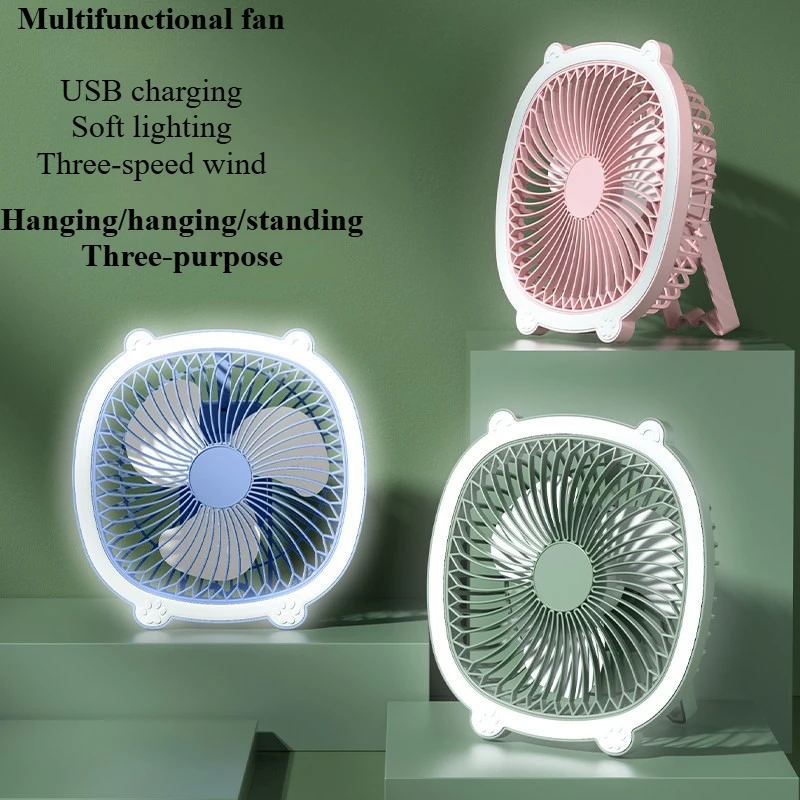 Summer kitchen cooling, wall-mounted fan, dormitory portable silent hanging small electric fan