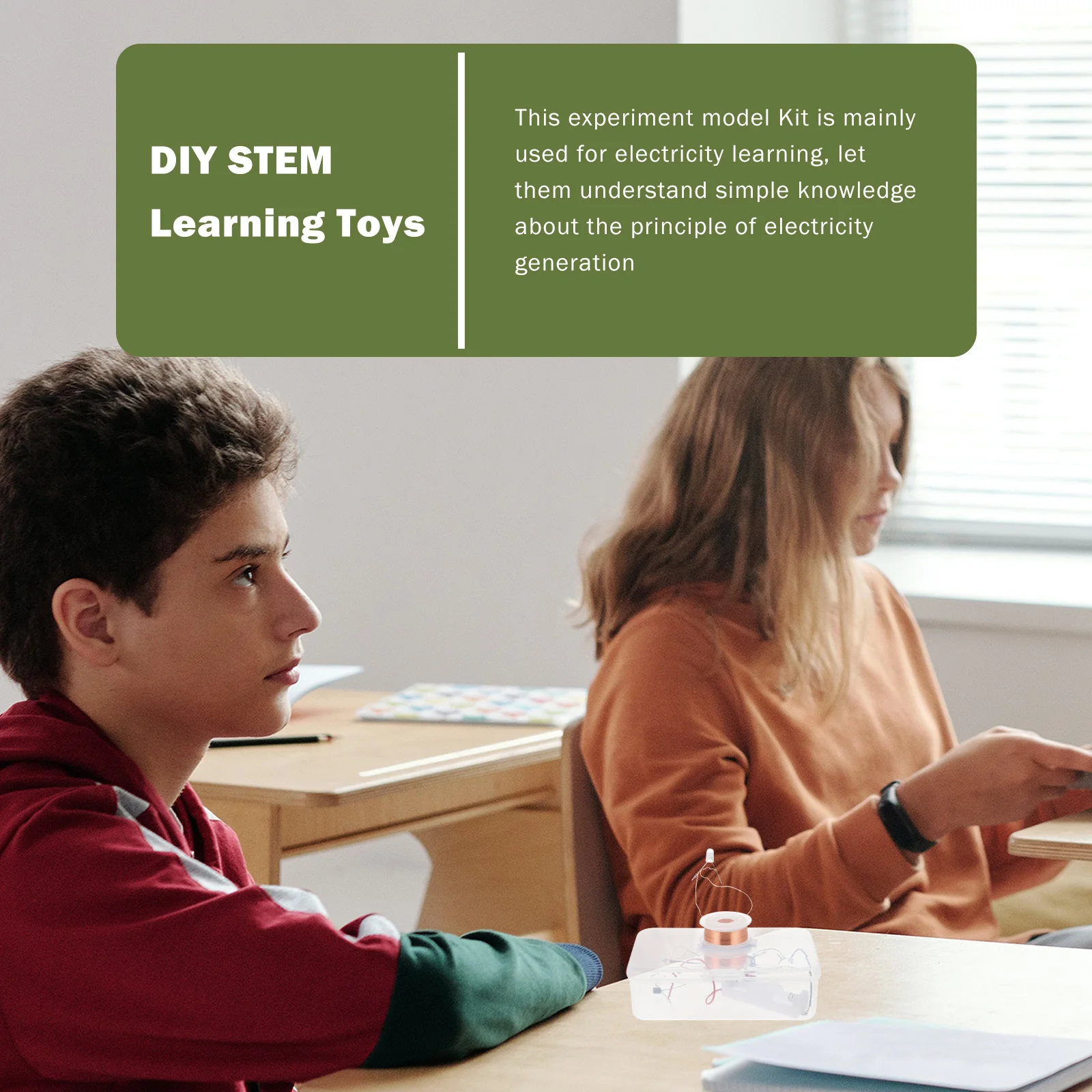 

1Set Electrical Stem Educational Science DIY Circuit Experiment Learning Kit for Kids School Science Project Kids Stem Toy