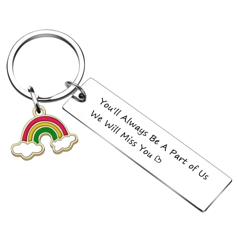 Hot Goodbye Farewell Gift Appreciation Jewelry coworker Leaving Keychain Colleague Jewelry Friendship Retirement Key Rings