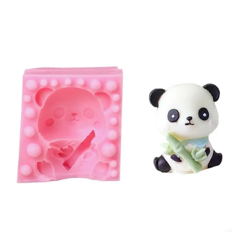 U2JC Multifuntional Silicone Molds Dessert Moulds Panda Shape Chocolate Molds Baking Molds Suitable for Baking Projects