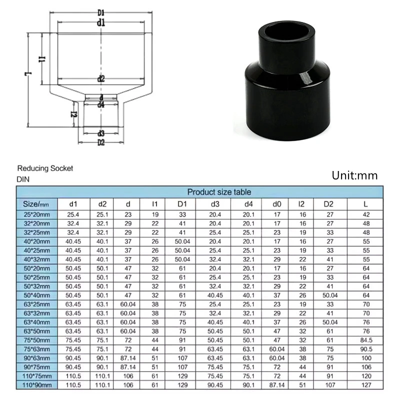 2~12PCS 20~50mm Black PVC Pipe Variable Diameter Direct Connectors Aquarium Accessories  Fish Tank Joints Water Tube Fittings