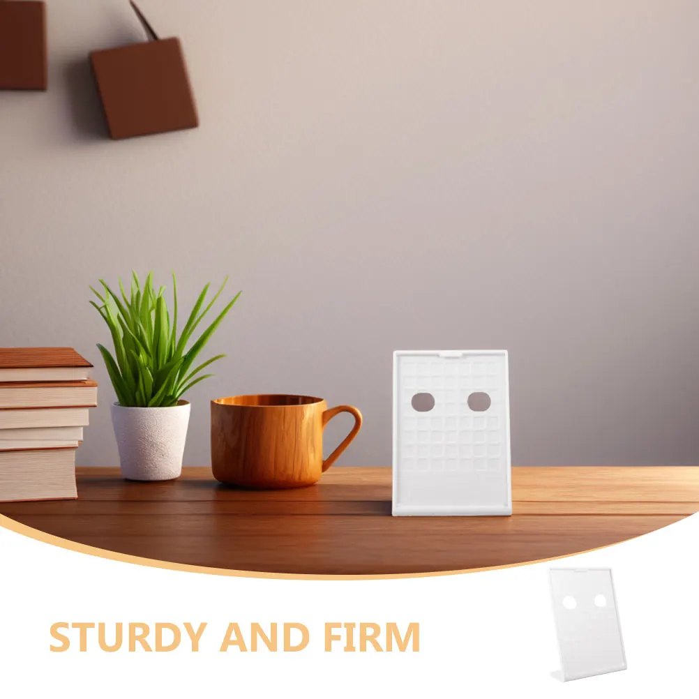 2Pcs LShaped Menu Display Stand ABS Plastic TableTop Holder White Color Easy Clean Flyers Promotional Sign Rack