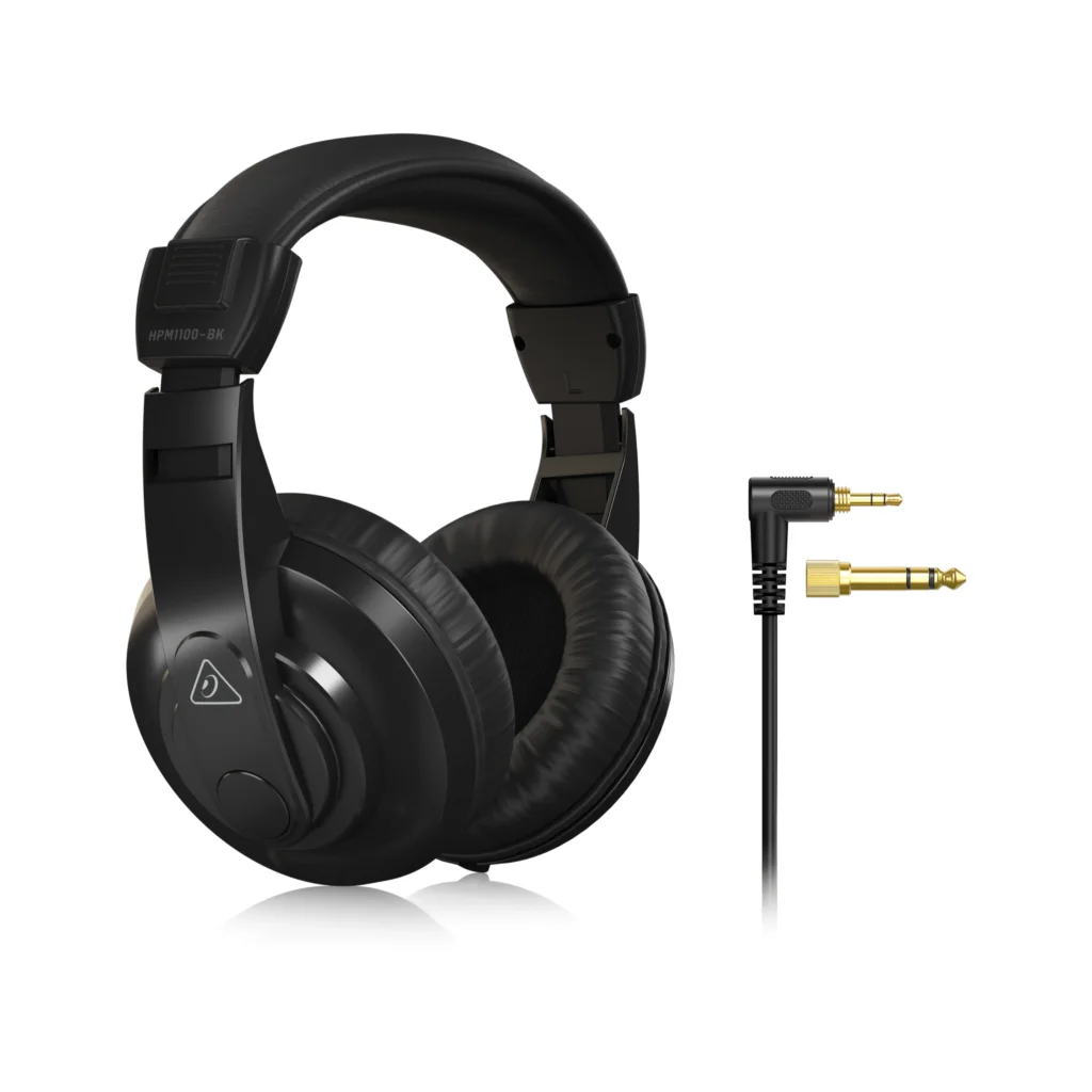BEHRINGER HPM1100-BK Casque stéréo professionnel polyvalent pour la surveillance de référence, le streaming et les jeux